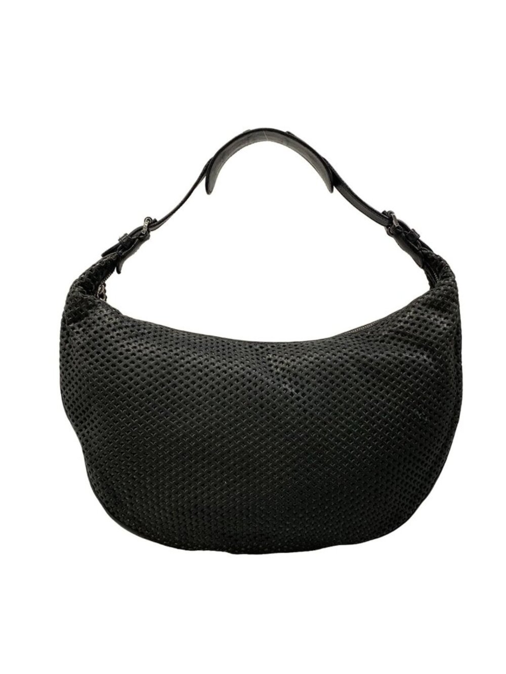 Dior Shoulder Bag Black Perforated Leather